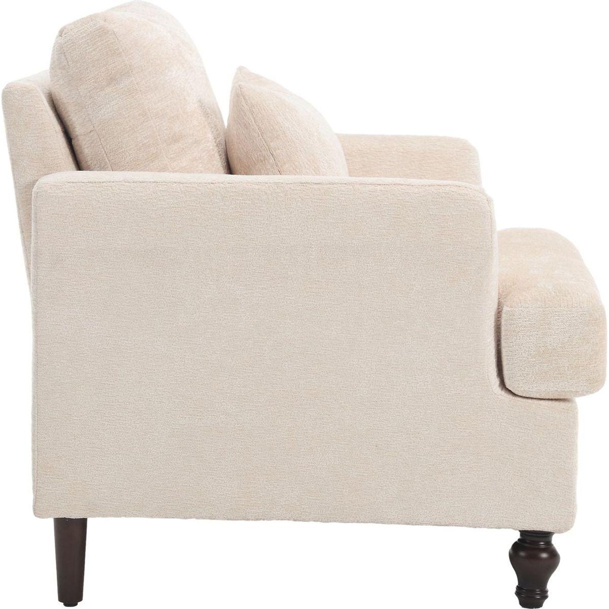 Wood Frame Armchair, Modern Accent Chair Lounge Chair for Living Room