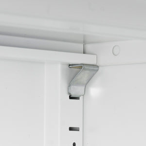 High Storage Cabinet with 2 Doors and 4 Partitions to Separate 5 Storage Spaces, Home/ Office Design