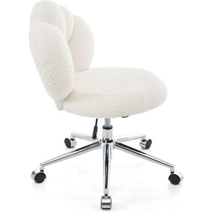 360Swivel Height Adjustable,Swivel Chair,Teddy fabric,home office chair