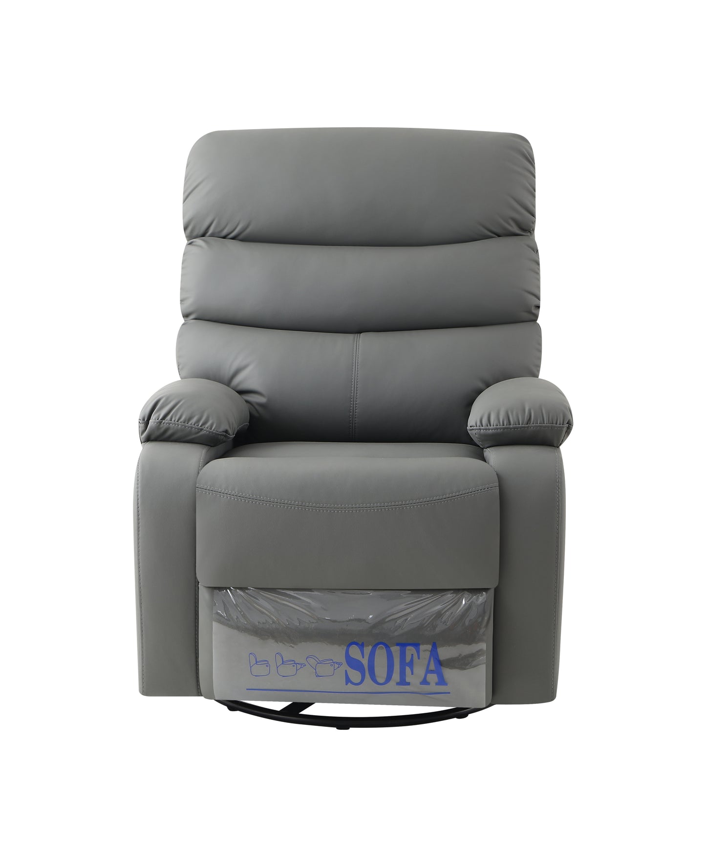 Large Manual Recliner Chair for Living Room,Lying flat at 150 degrees,Cat scratch fabric,gray