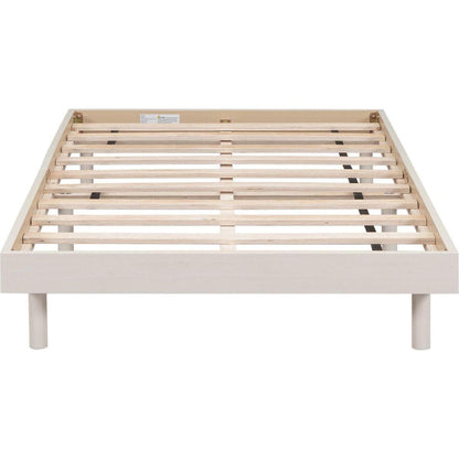 Modern Design Twin Size Floating Platform Bed Frame for White Washed Color