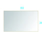 60x 36Inch LED Mirror Bathroom Vanity Mirror with Back Light, Wall Mount Anti-Fog Memory Large Adjustable Vanity Mirror