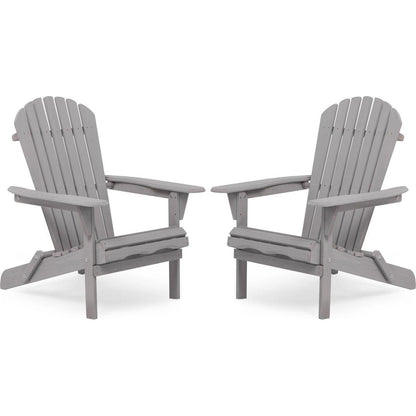 Wood Lounge Patio Chair for Garden Outdoor Wooden Folding Adirondack Chair Set of 2 Solid Cedar Wood Lounge Patio Chair for Garden, Lawn, Backyard