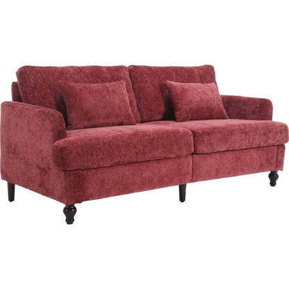 Modern chenille Fabric Loveseat, 2-Seat Upholstered Loveseat Sofa Modern Couch