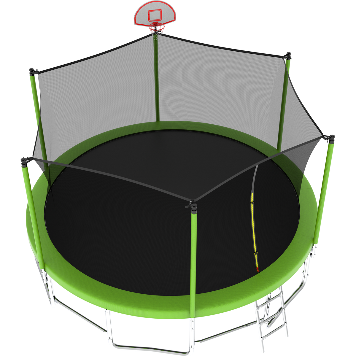 16FT Trampoline with Balance Bar & Basketball Hoop&Ball, ASTM Approved Reinforced Type Outdoor Trampoline with Enclosure Net