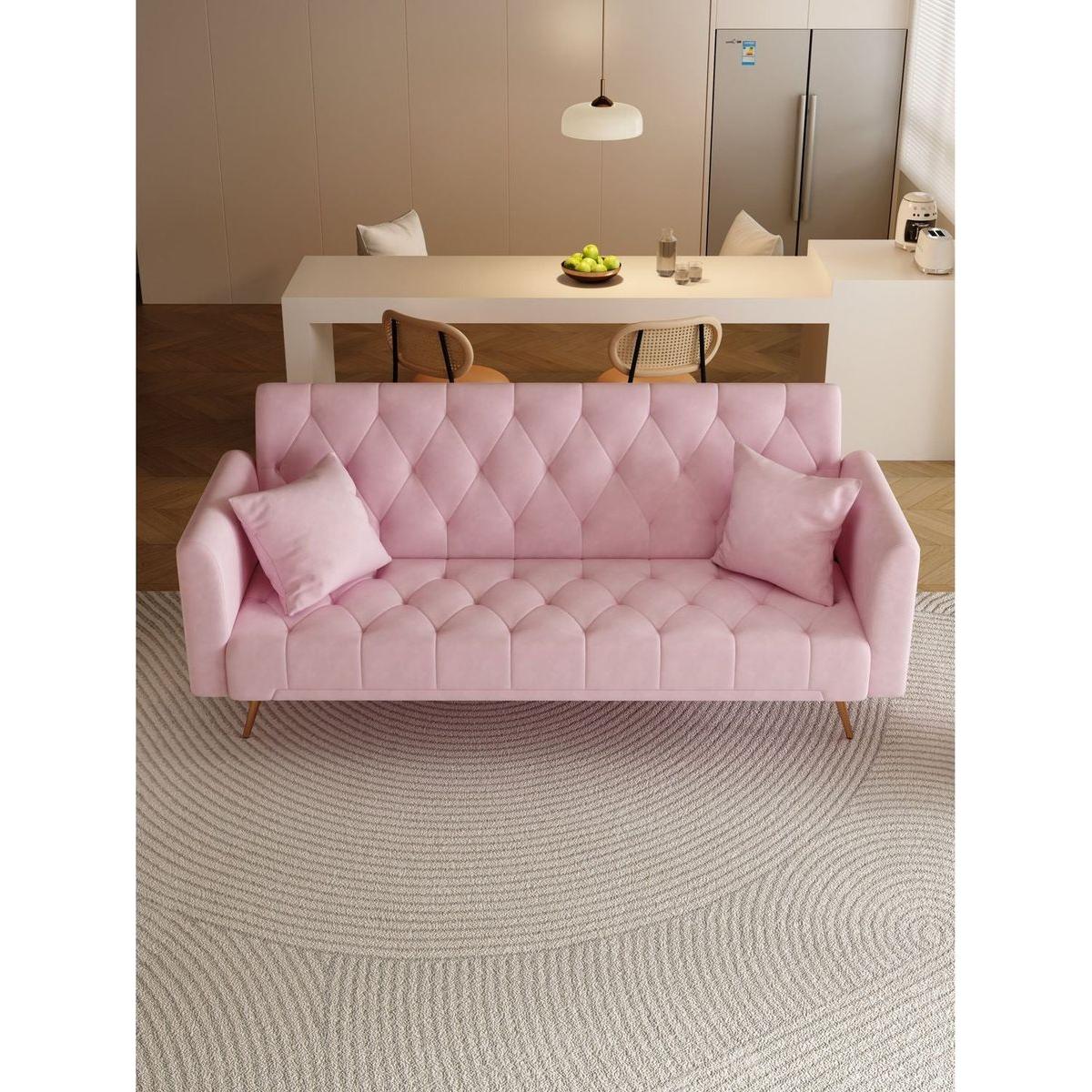 71" Convertible Double Folding Living Room Sofa Bed