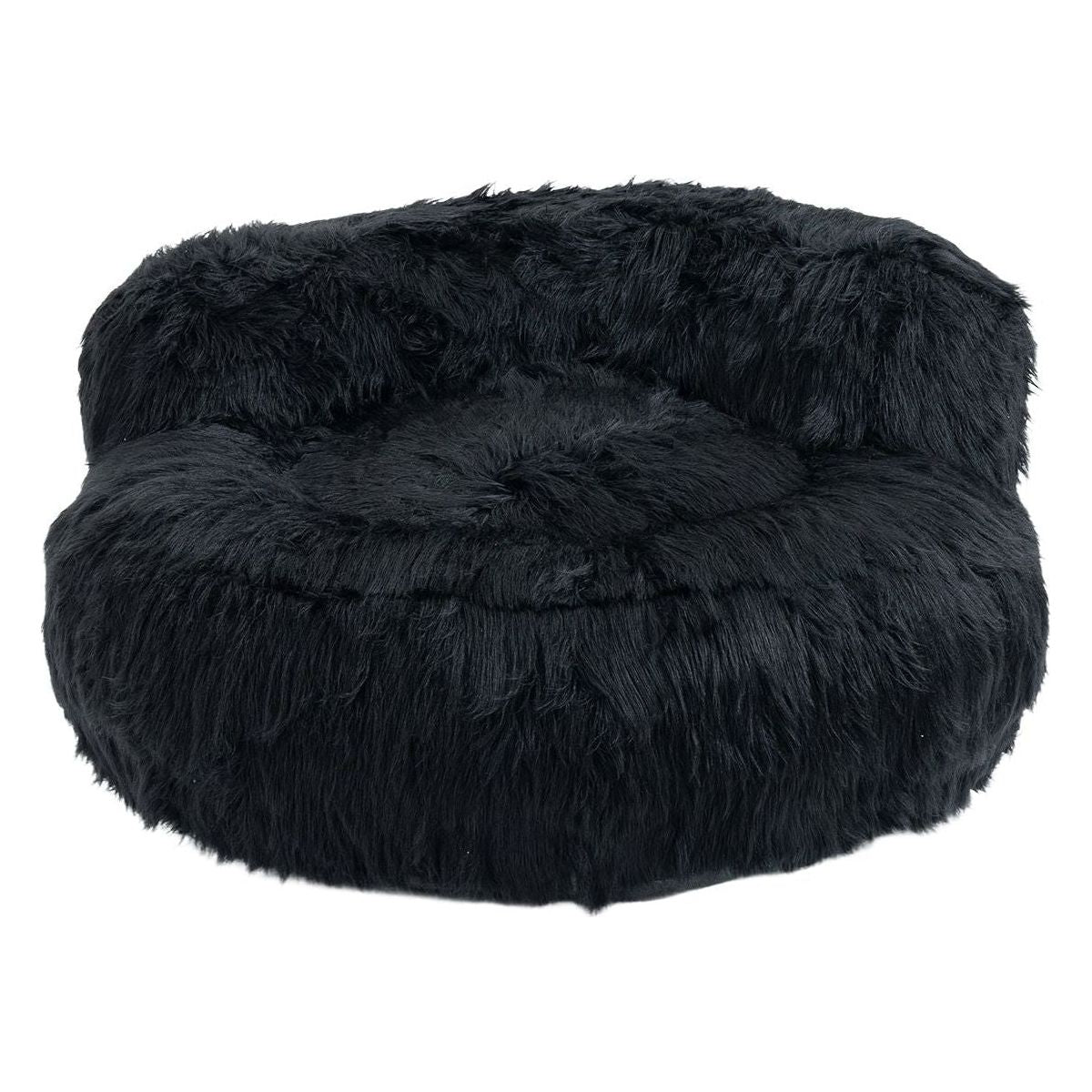 Bean Bag Chair Faux fur Lazy Sofa /Footstool Durable Comfort Lounger High Back Bean Bag Chair Couch for Adults and Kids, Indoor