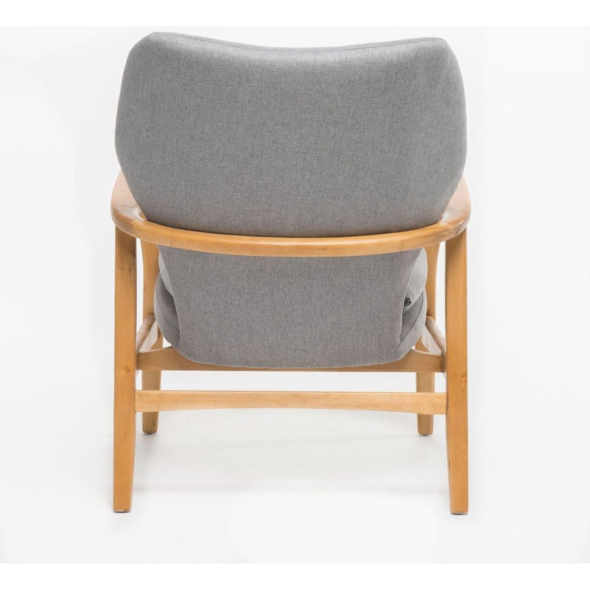 CLUB CHAIR, Wood Frame Club Chair, Grey