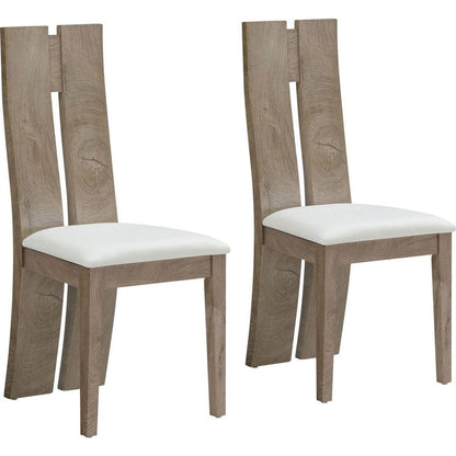 Dining Chair Set of 2 MDF, sponge .PU Leather Upholstered Cushion Seat Wooden Back Side Chairs Wood Armless Dining Chairs with High Back.