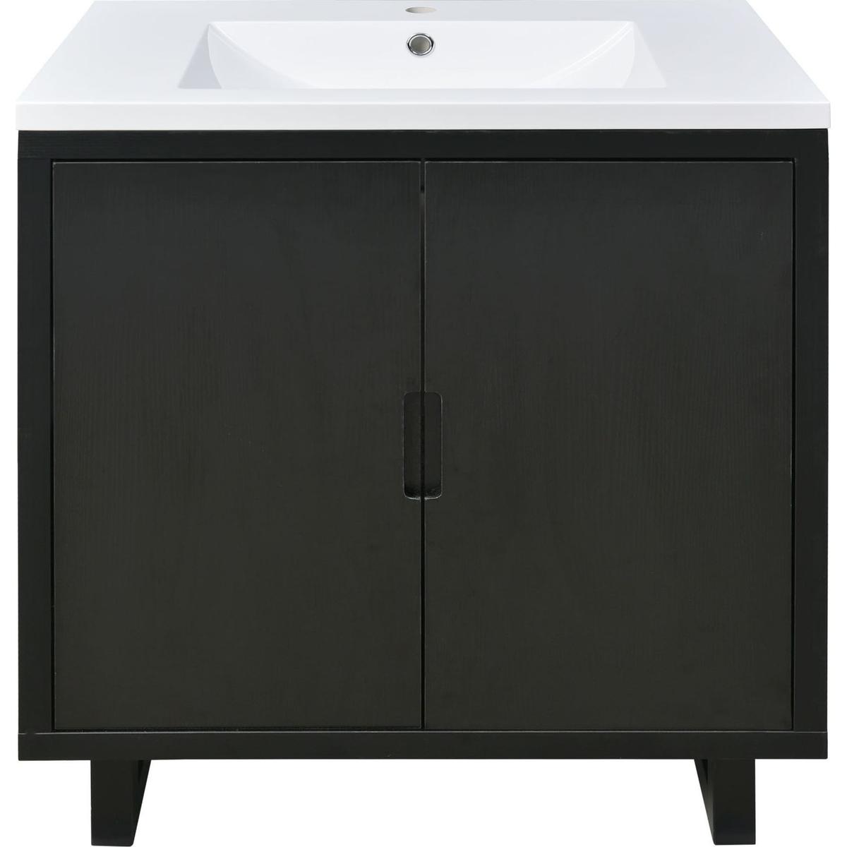 30" Bathroom vanity Set with Sink, Combo Cabinet, Bathroom Storage Cabinet, Solid Wood Frame