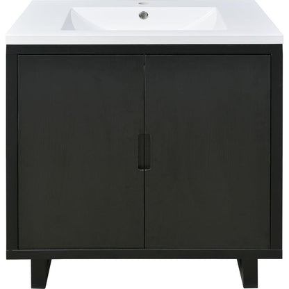 30" Bathroom vanity Set with Sink, Combo Cabinet, Bathroom Storage Cabinet, Solid Wood Frame