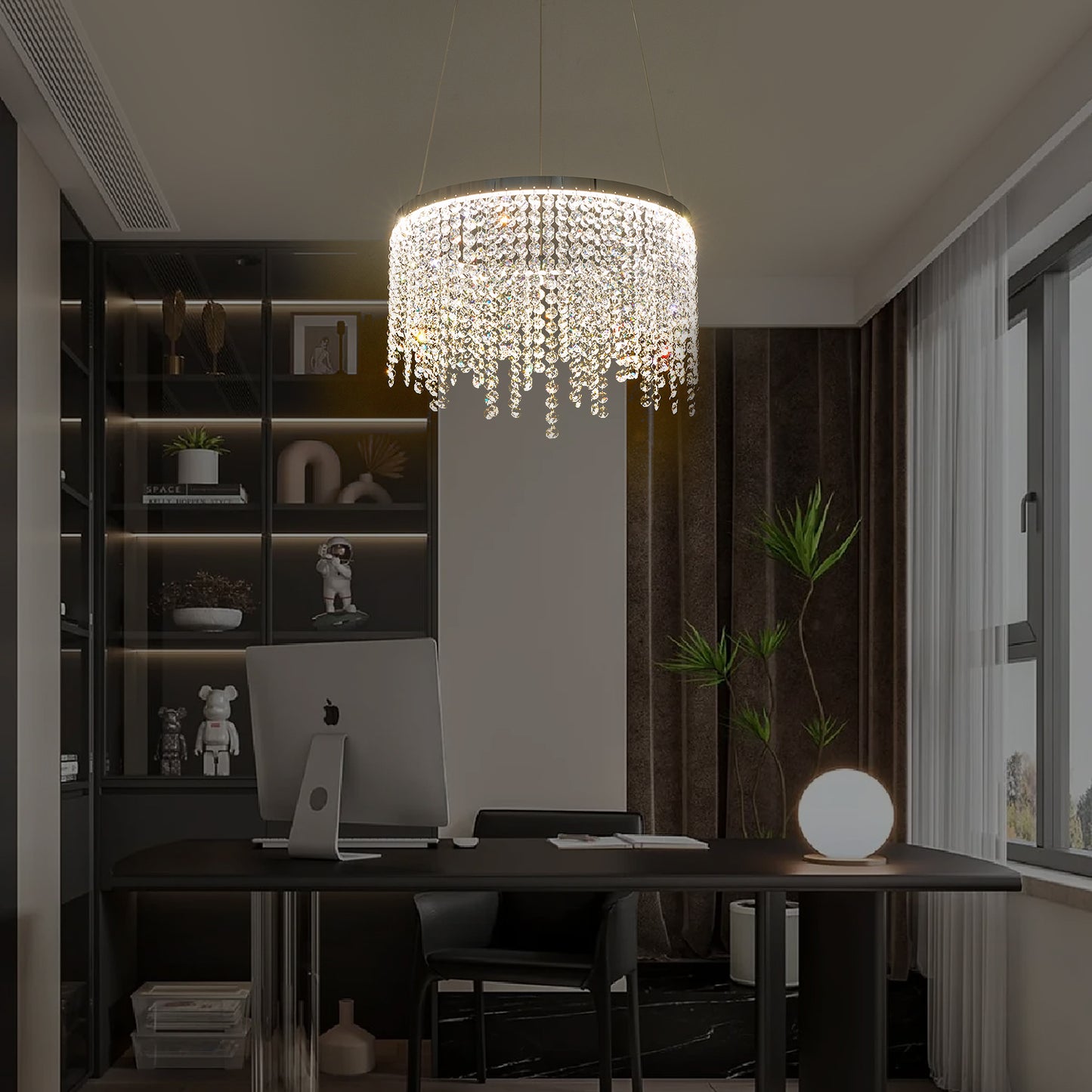 Fancy hanging ceiling lamps luxury modern pendant light crystal chandelier