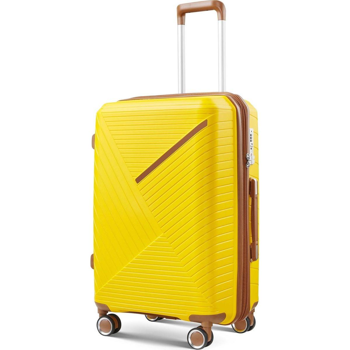 Luggage Sets 4 Piece(14/20/24/28), Expandable Lightweight Suitcase with 4 Double 360 Degrees Mute Spinner Wheels PP Materials Durable TSA Lock Travel Luggage