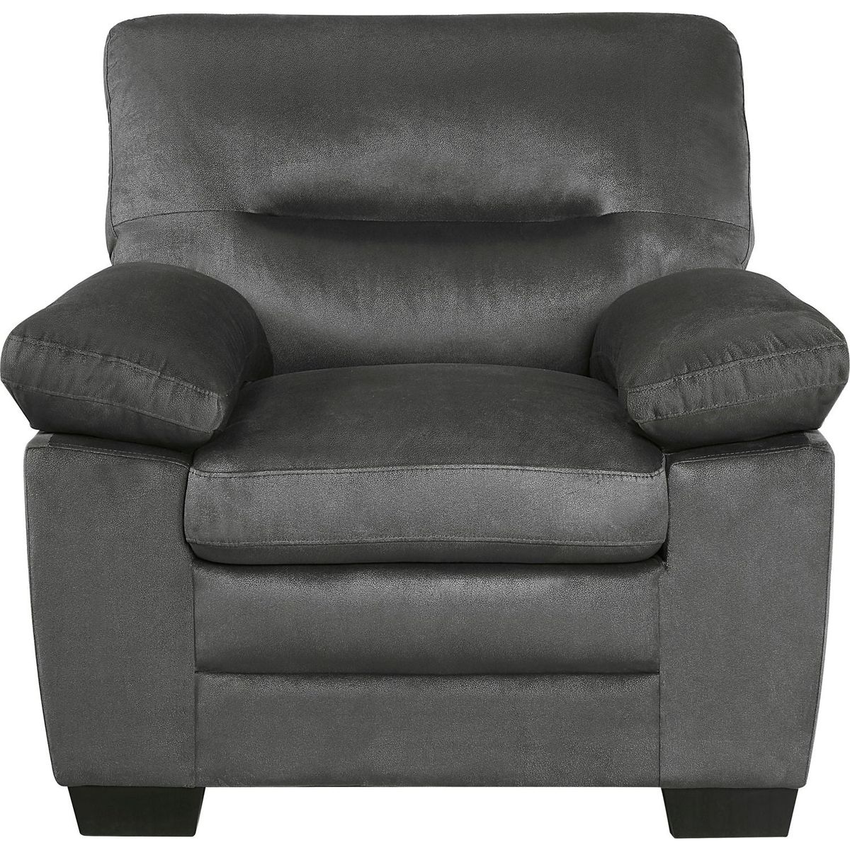 Modern Sleek Design Living Room Furniture 1pc Chair Dark Gray Fabric Upholstered Comfortable Plush Seating