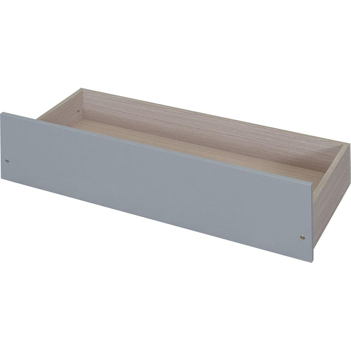 Twin Size Daybed Wood Bed with Two Drawers, Gray