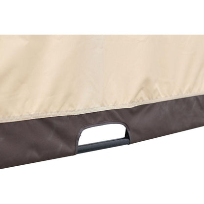 12 x 9 Ft Outdoor Pergola Patio Gazebo,Retractable Shade Canopy,Steel Frame Grape Gazebo,Sunshelter Pergola for Gardens,Terraces,Backyard-Beige