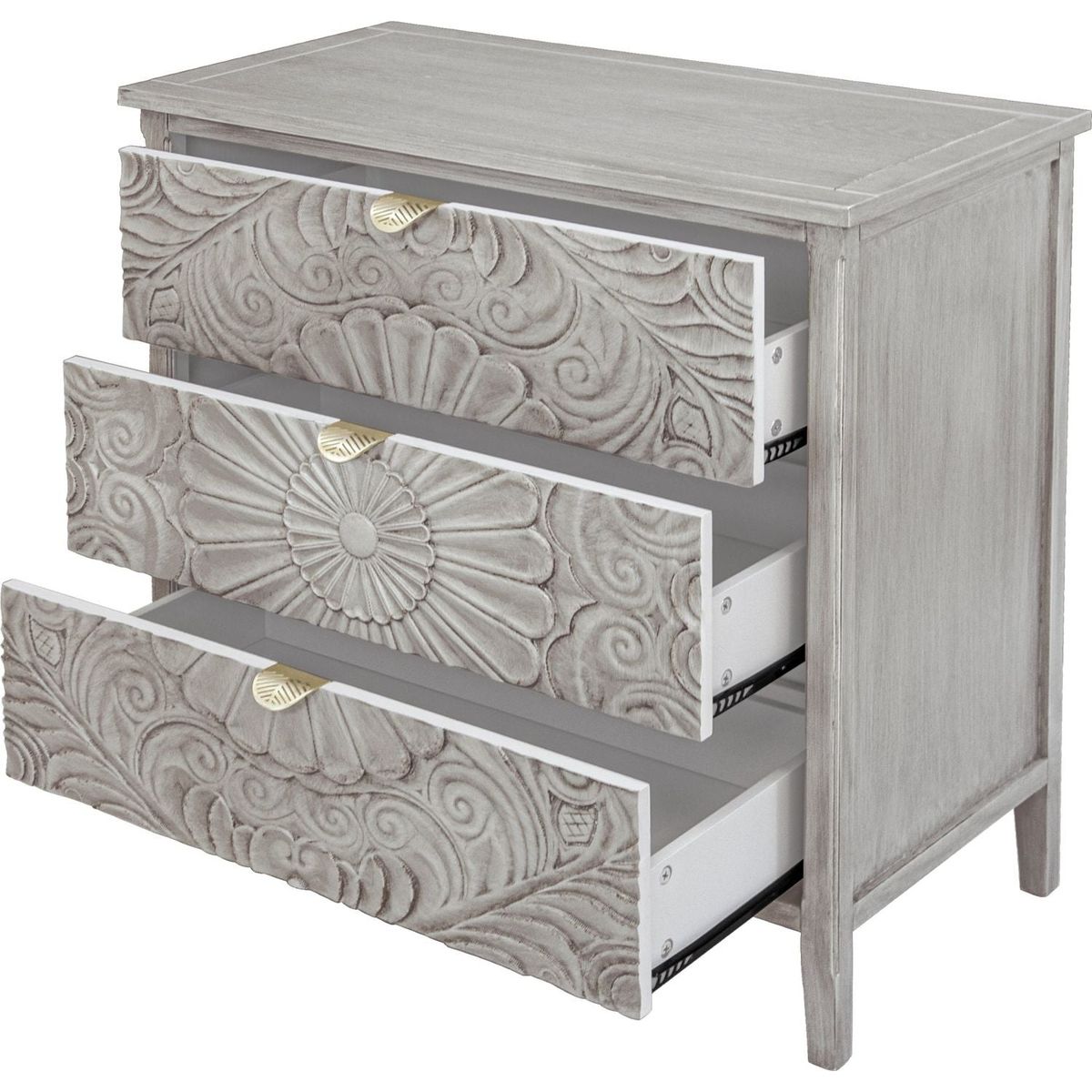 3 Drawer Cabinet, American Furniture, Suitable for Bedroom, Living Room, Study