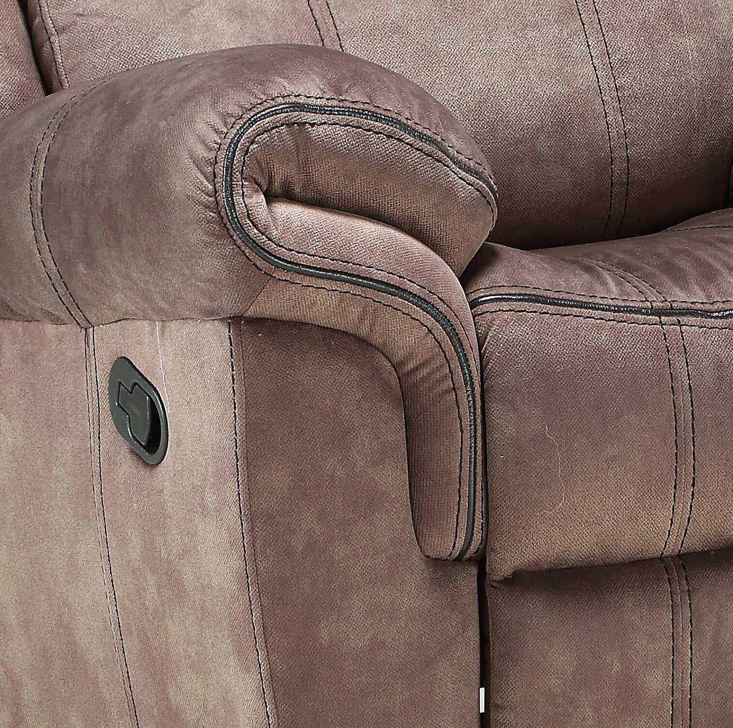 Zubaida Glider Recliner, 2-Tone Chocolate Velvet