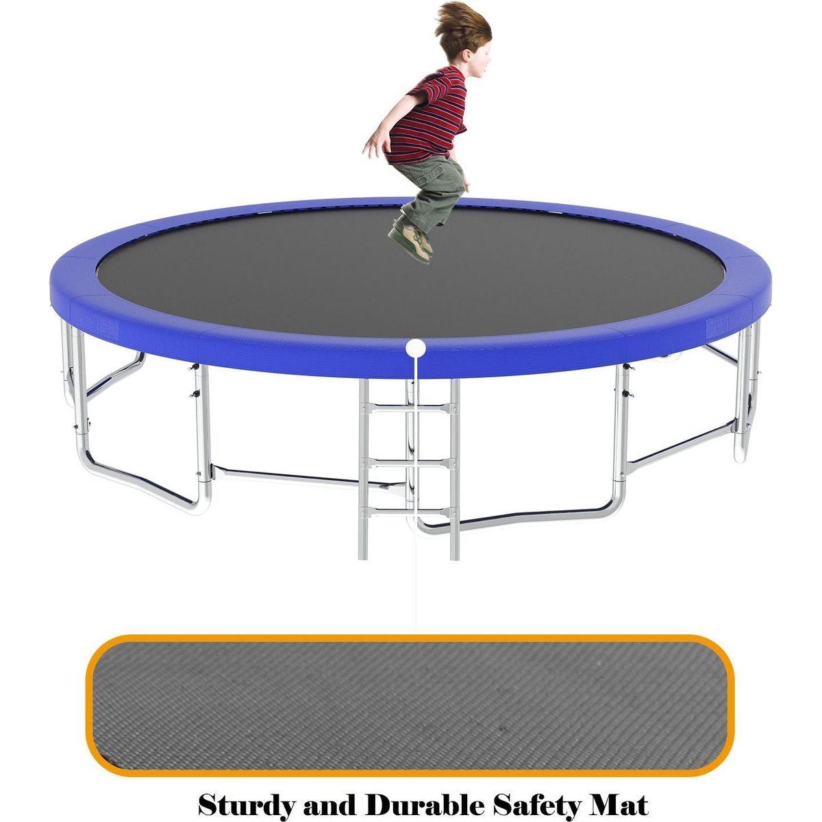 16FT Trampoline with Balance Bar & Basketball Hoop&Ball,  ASTM Approved Reinforced Type Outdoor Trampoline with Enclosure Net