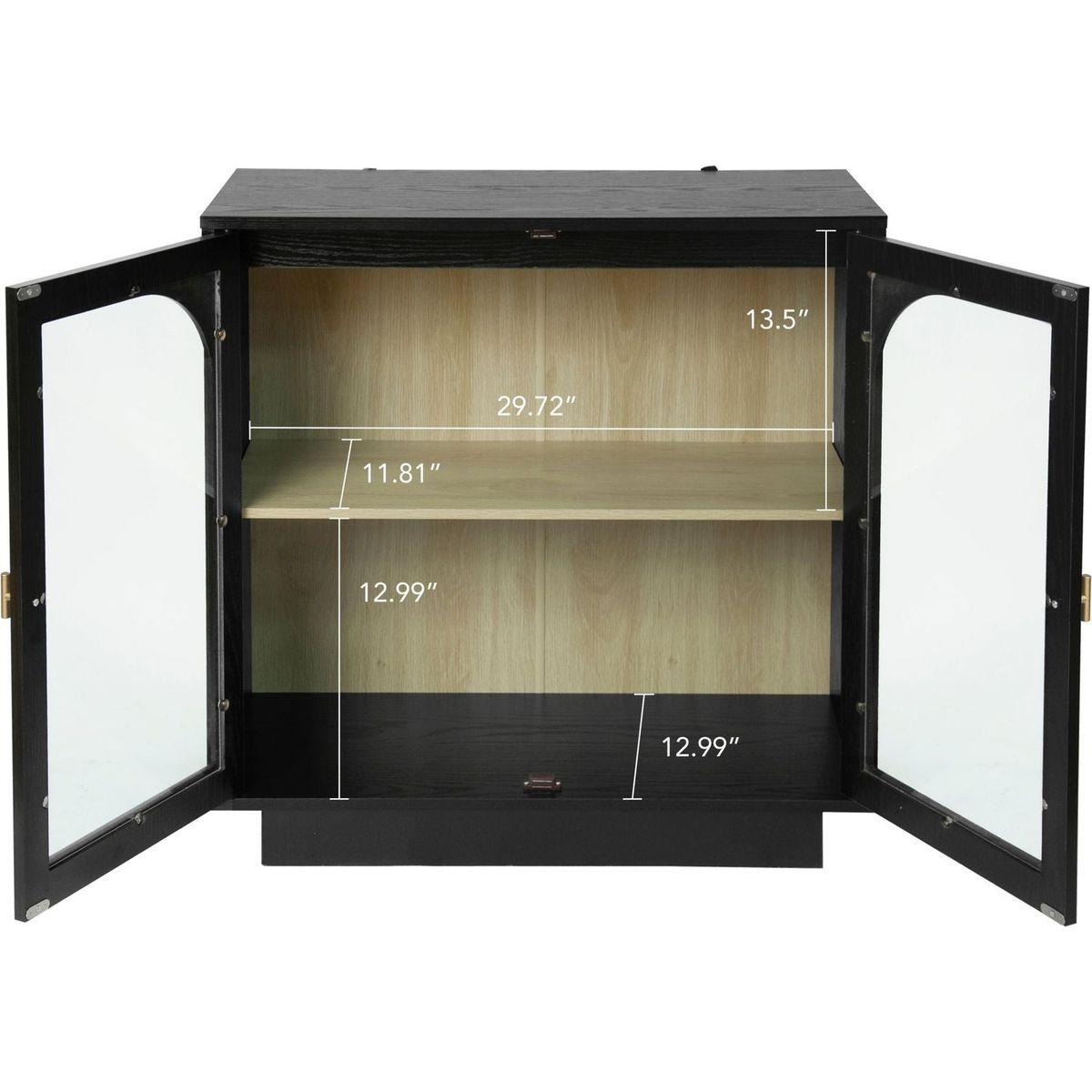 Storage Cabinet with Acrylic Door for Living Room, Dining Room, Study