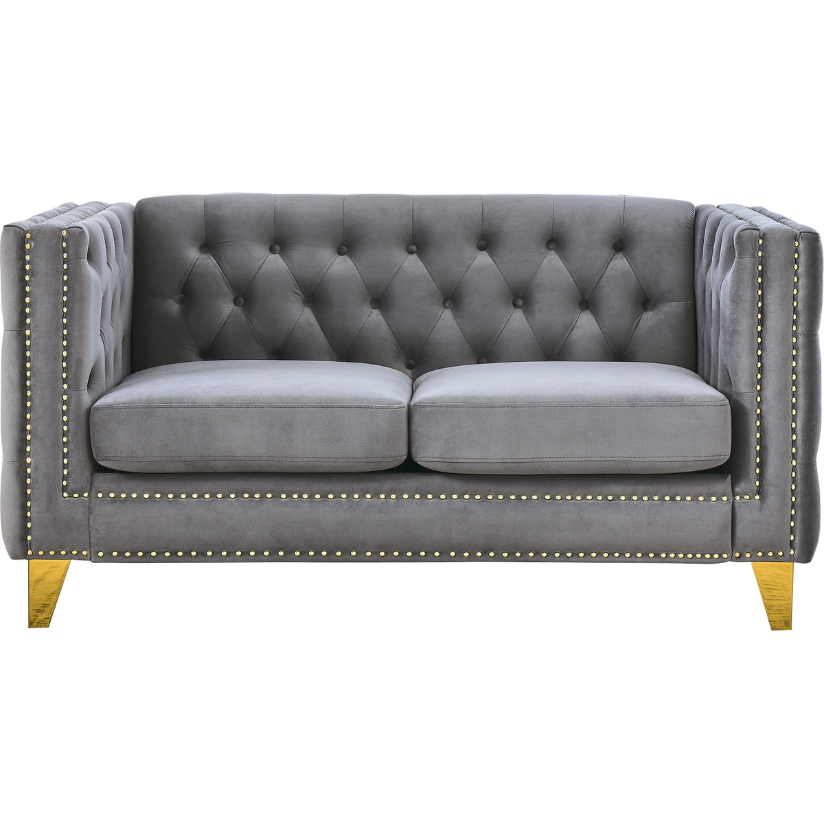 3-seater + 2-seater Combination sofa.GREY VELVET
