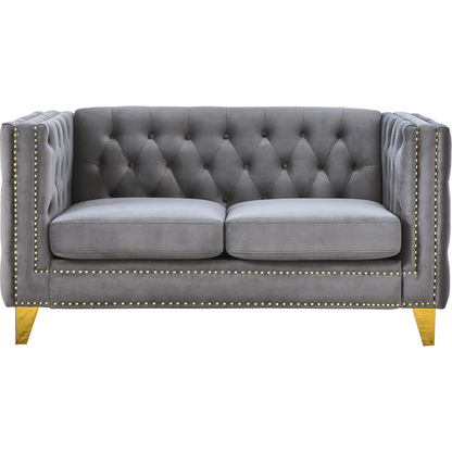 3-seater + 2-seater Combination sofa.GREY VELVET