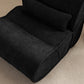 Soft Pellet Velvet Recliner - Comfortable Lounge Chair with Waist Pack Padding, Modern Design, Ideal for Living Room, Bedroom or Office - Black