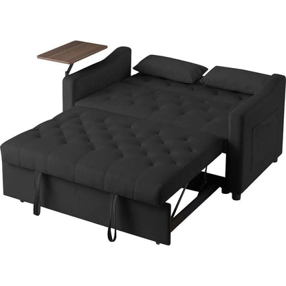 BLACK VELVET SOFA BED