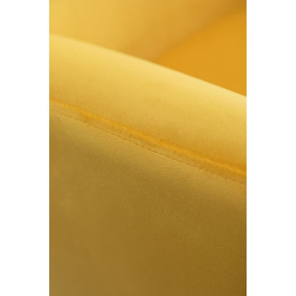 Sovarol Velvet Button-Tufted Wing Back Accent Chair, Yellow