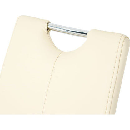 Modern PU dining chair living room chair upholstered chair, electroplated metal legs design, kitchen, living room, bedroom, dining room side chair (Set of 2)