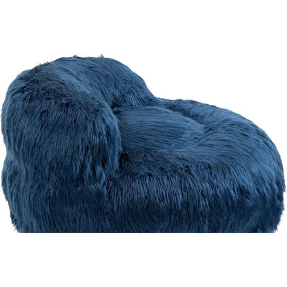 Bean Bag Chair Faux fur Lazy Sofa /Footstool Durable Comfort Lounger High Back Bean Bag Chair Couch for Adults and Kids, Indoor