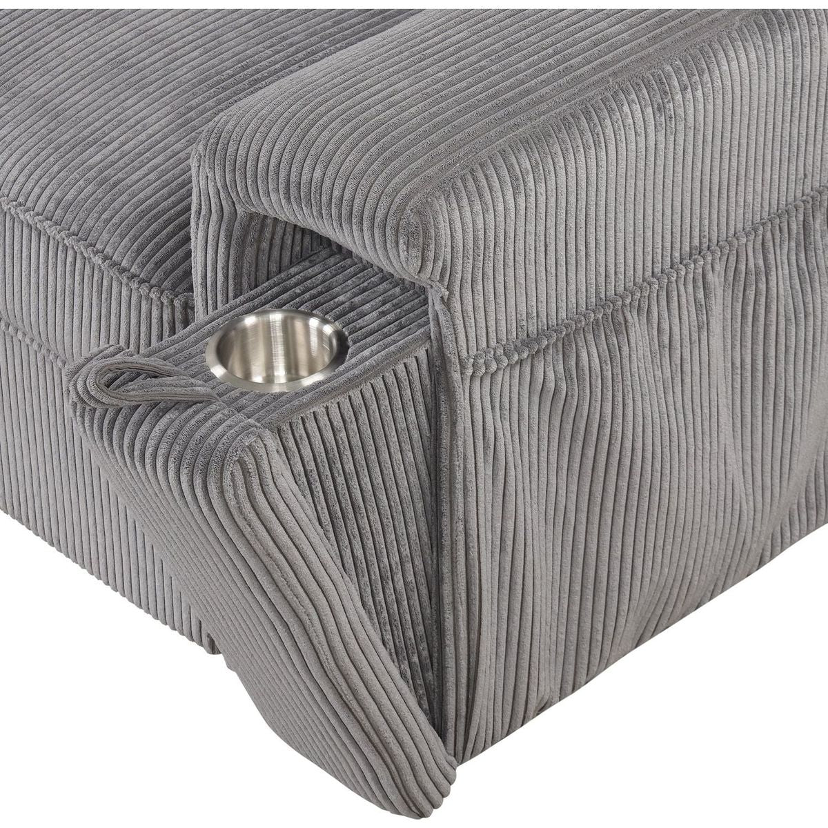 Upholstery Sleeper Sectional Sofa with Storage Bags and 2 cup holders on Arms