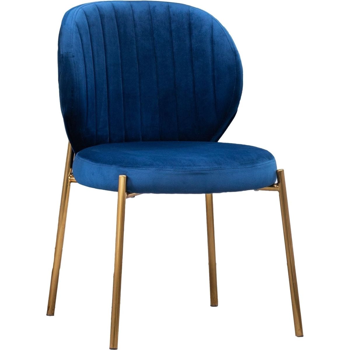 Amoa Contemporary Velvet Upholstery Dining Chair, Blue