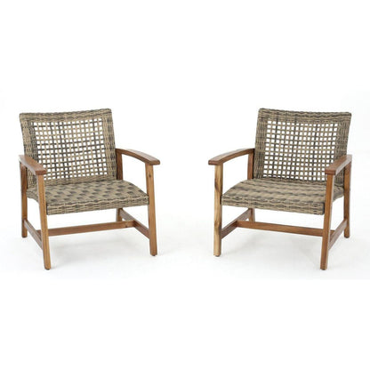 HAMPTON WOOD + WICKER CLUB CHAIR