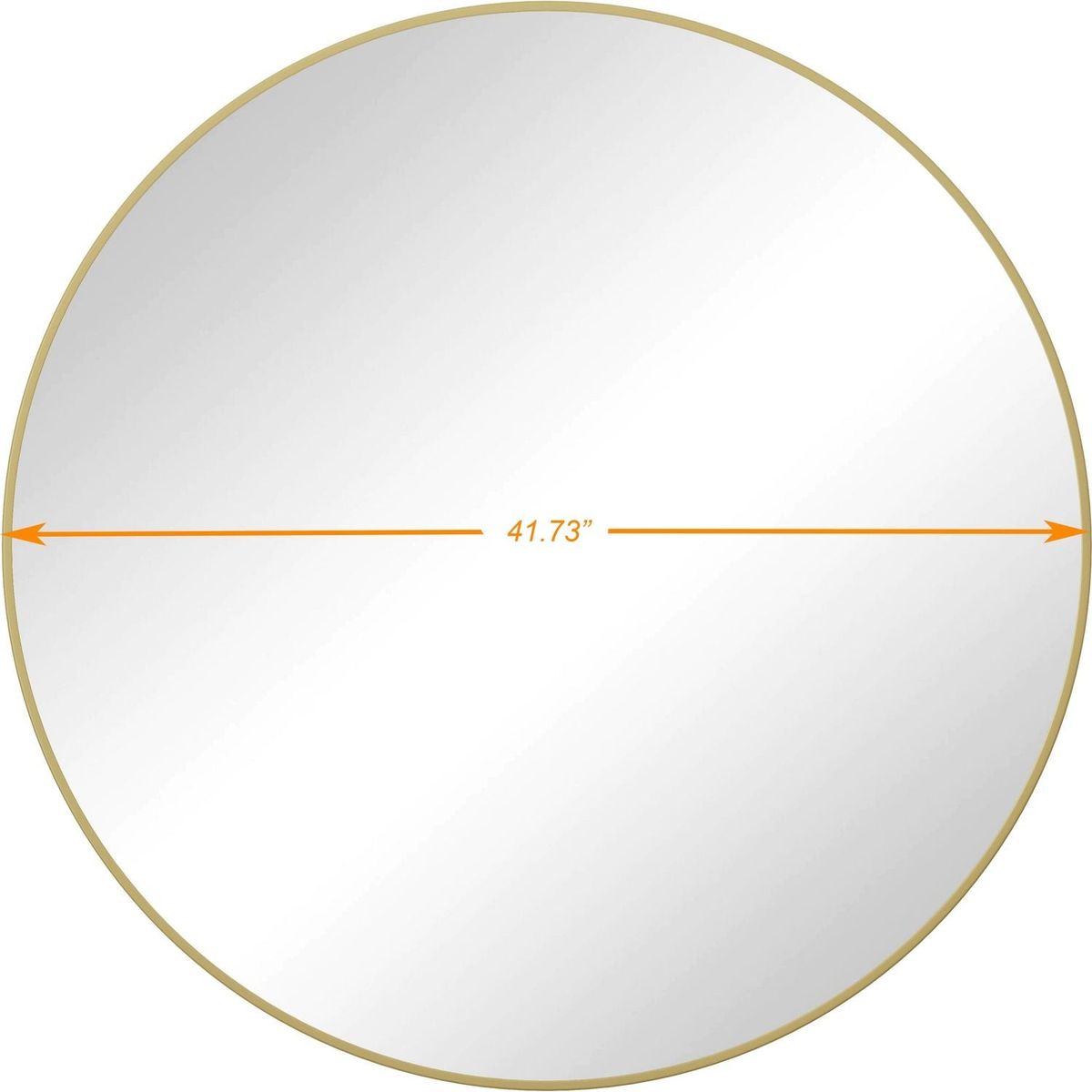 Wall Mirror 42 Inch Gold Circular Mirror Metal Framed Mirror Round Vanity Mirror Dressing Mirror, for Bathroom, Living Room, Bedroom Wall Decor