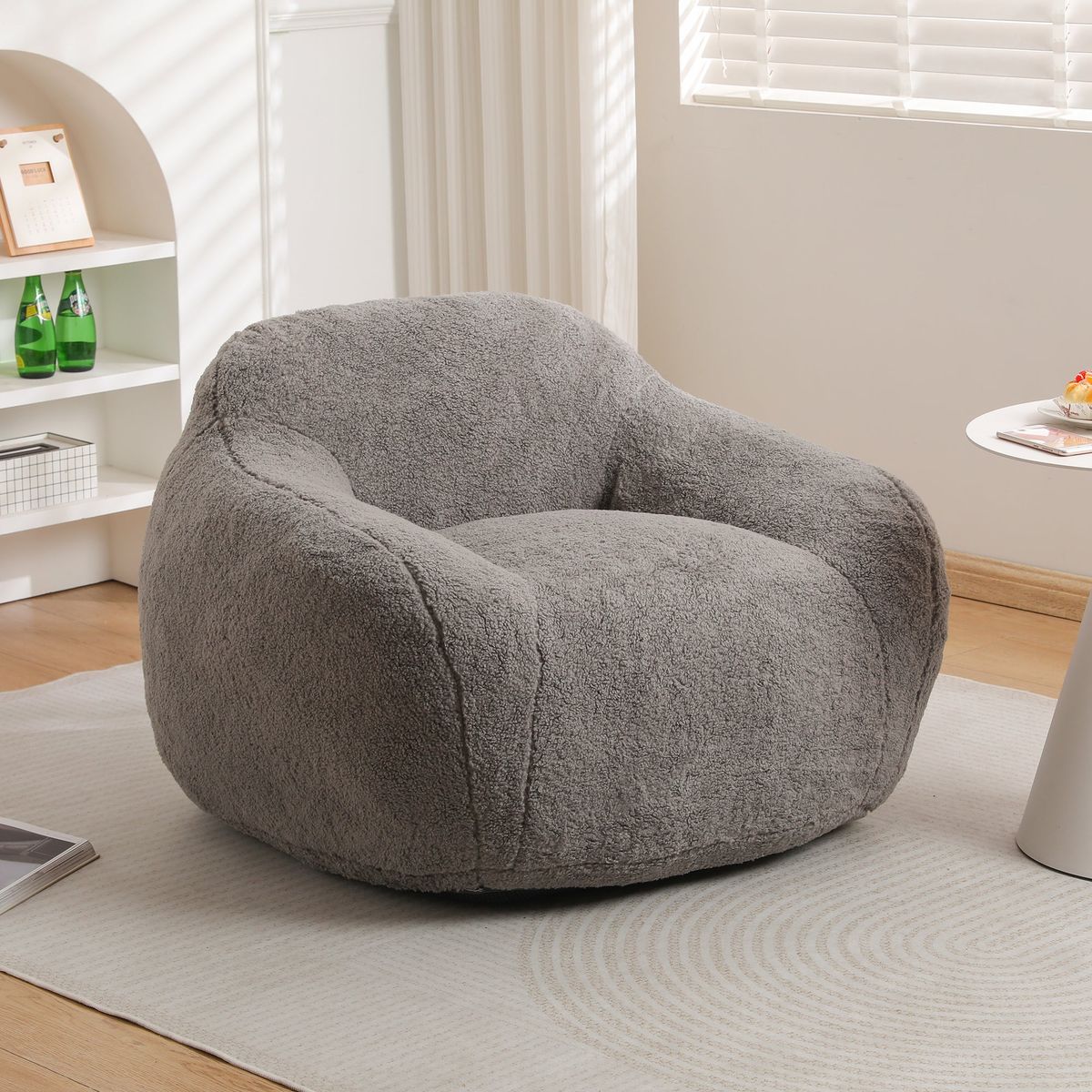 Bean Bag Chair ,Bean Bag Sofa for Adults Comfy Beanbag Giant Bean Bag Chair with Spacious Design Bean Bag Couch with Armrest Large Bean Bag Chair with Memory Foam Filler for Living Room Bedroom