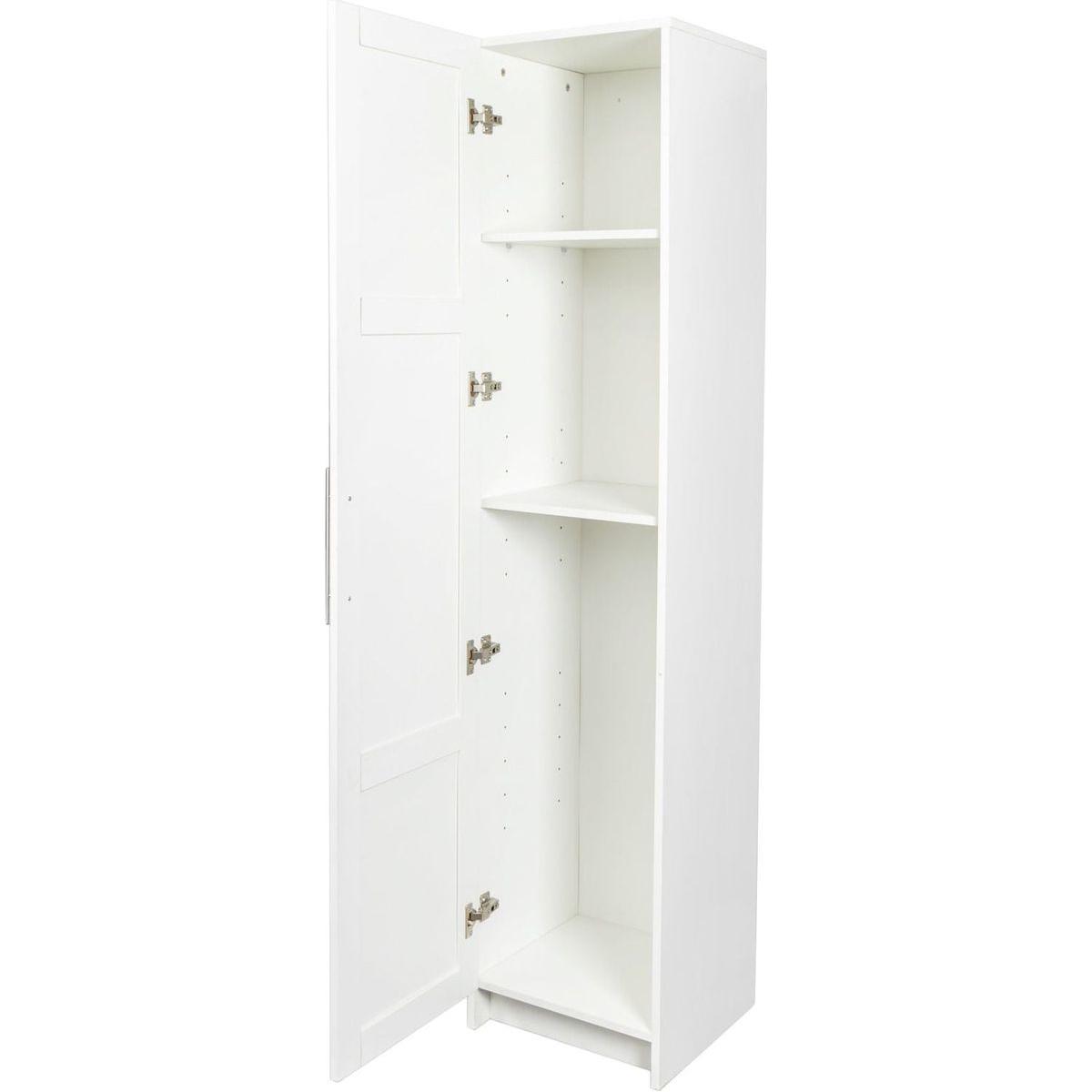 Stackable Wall Mounted Storage Cabinet, 15.75" D x 15.75" W x 70.87" H, White
