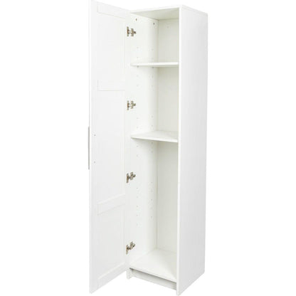 Stackable Wall Mounted Storage Cabinet, 15.75" D x 15.75" W x 70.87" H, White