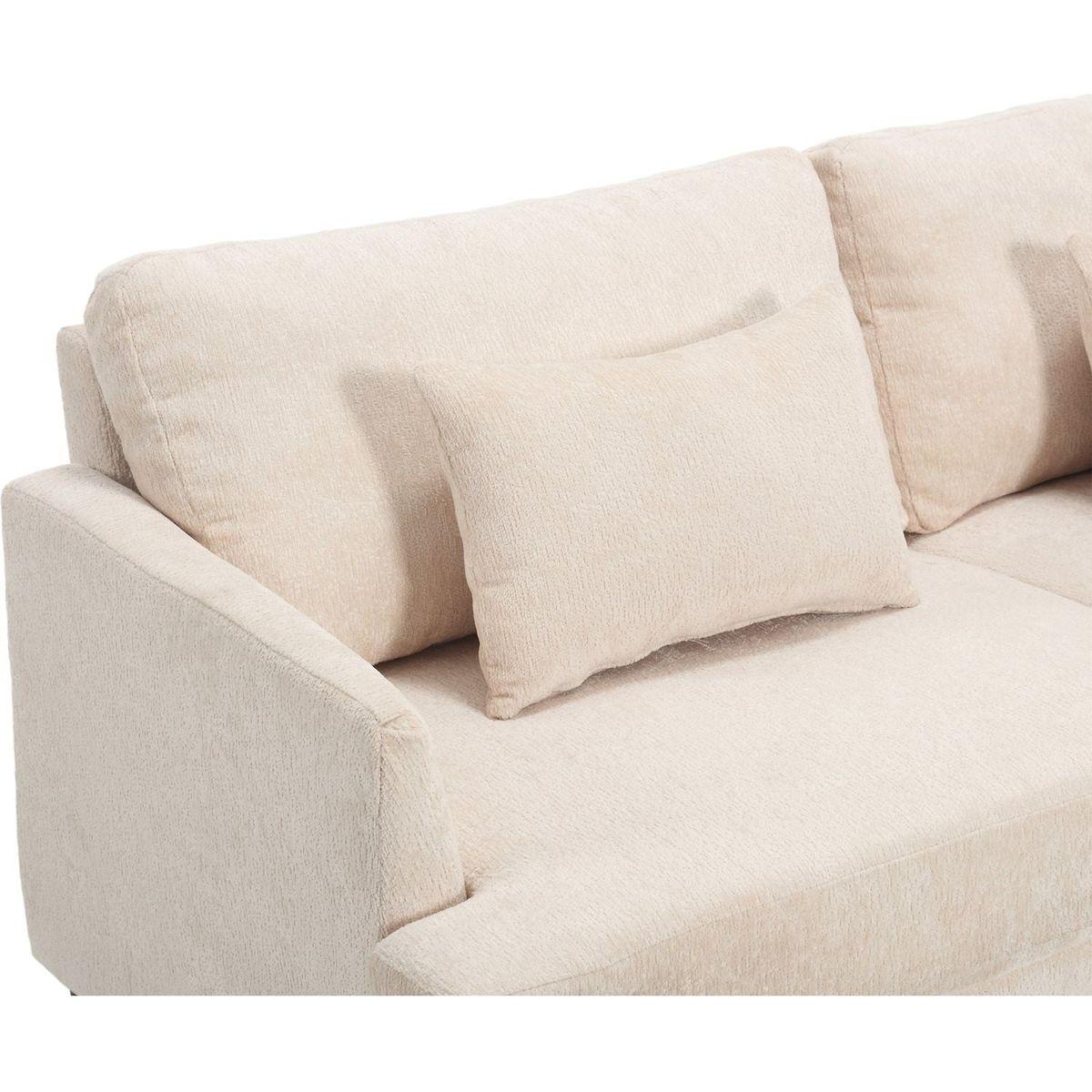 Modern chenille Fabric Loveseat, 2-Seat Upholstered Loveseat Sofa Modern Couch