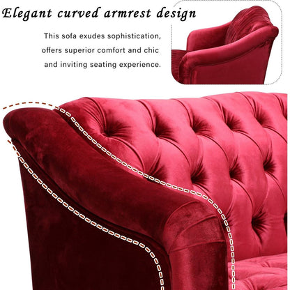 Comfy 3-seat Sofa with Wooden Legs, PU, for Living Room and Study