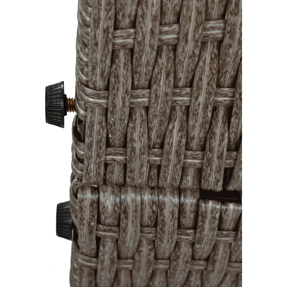 Outdoor Sun Bed Patio 2-Person Daybed with Cushions and Pillows, Rattan Garden Reclining Chaise Lounge with Adjustable Backrests and Foldable Cup Trays for Lawn,Poolside, Gray