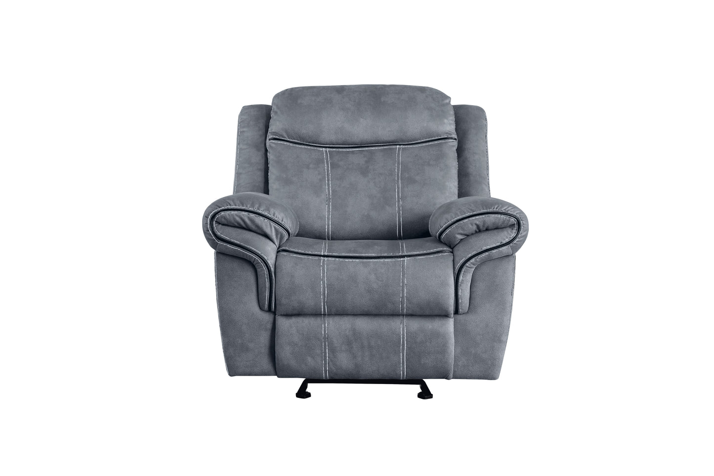 Zubaida Glider Recliner, 2-Tone Gray Velvet