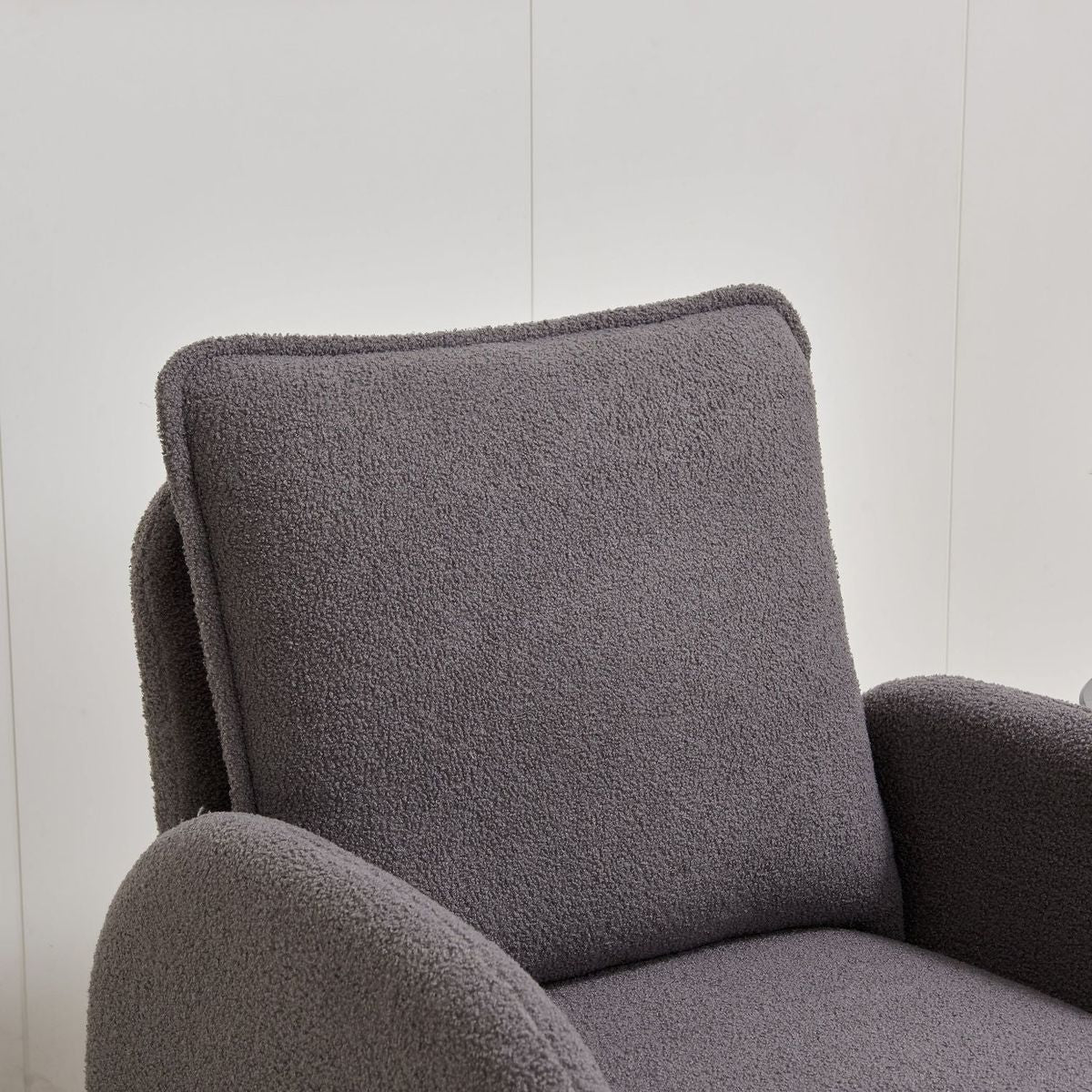 Modern Sherpa Upholstered Accent Chair, Comfortable Living Room Armchair, Lounge chair for Bedroom, and Office "Stylish and Ergonomic Design