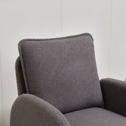 Modern Sherpa Upholstered Accent Chair, Comfortable Living Room Armchair, Lounge chair for Bedroom, and Office "Stylish and Ergonomic Design