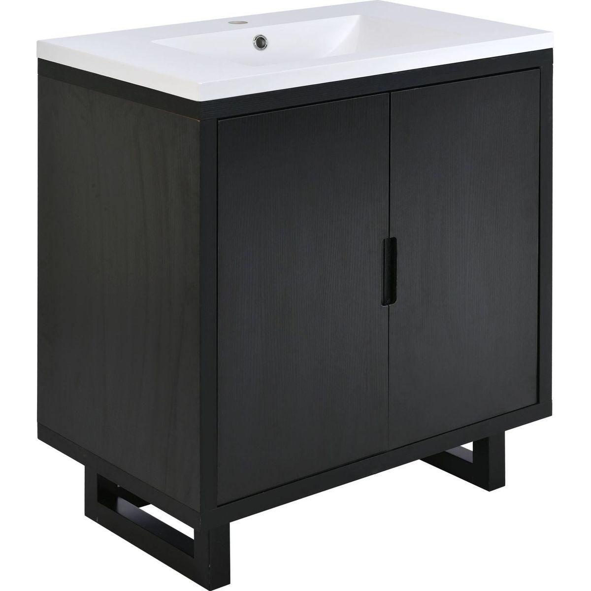 30" Bathroom vanity Set with Sink, Combo Cabinet, Bathroom Storage Cabinet, Solid Wood Frame