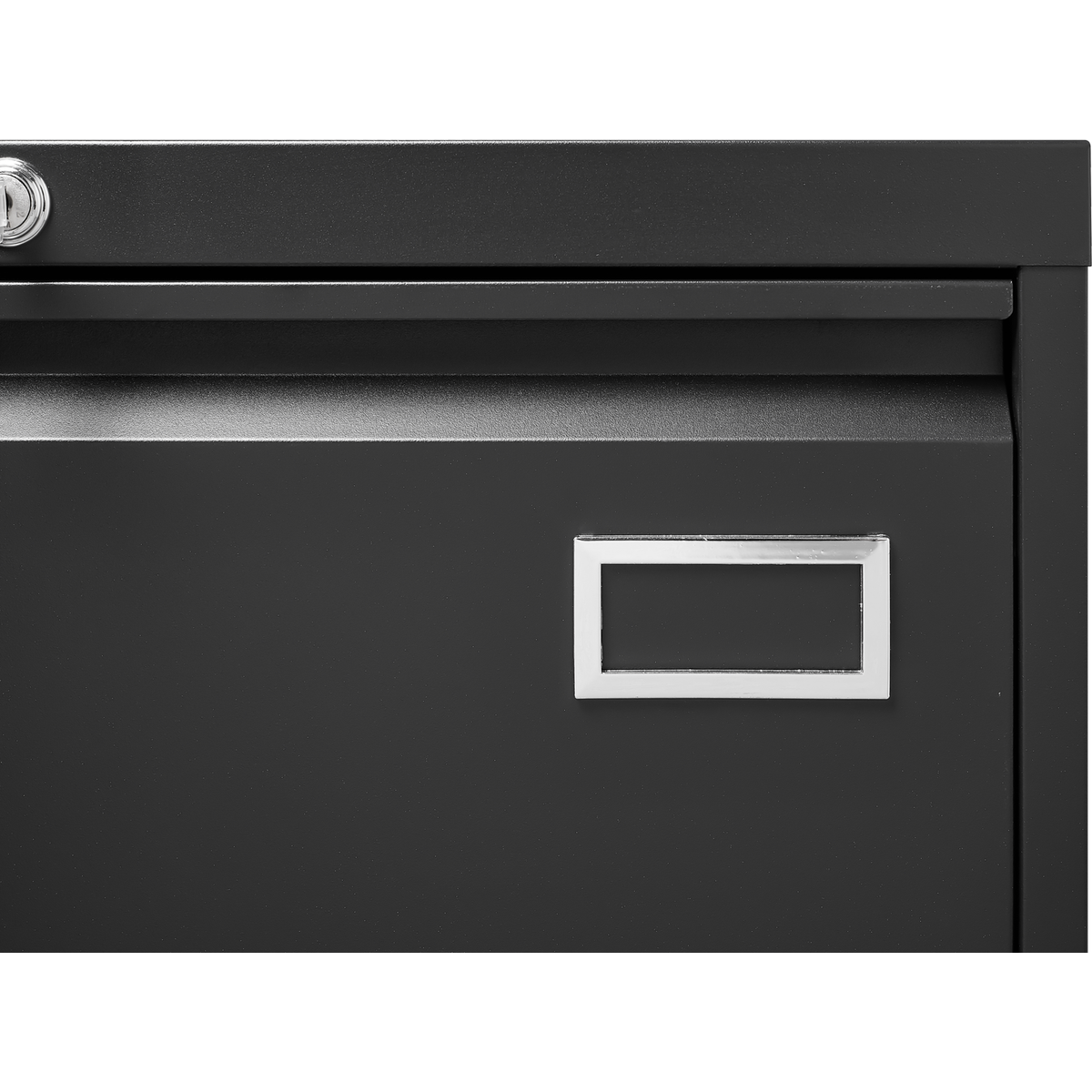 2 Drawer Metal Lateral File Cabinet with Lock,Office Vertical Files Cabinet for Home Office/Legal/Letter/A4,Locking Metal File Cabinet,Assembly Required (Black,with 2 Drawer)