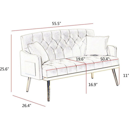 PINK TEDDY FABRIC 2 SEATER SOFA