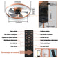 Ceiling Fans with Lights Dimmable LED Embedded installation of thin modern ceiling fans(Rose Gold)