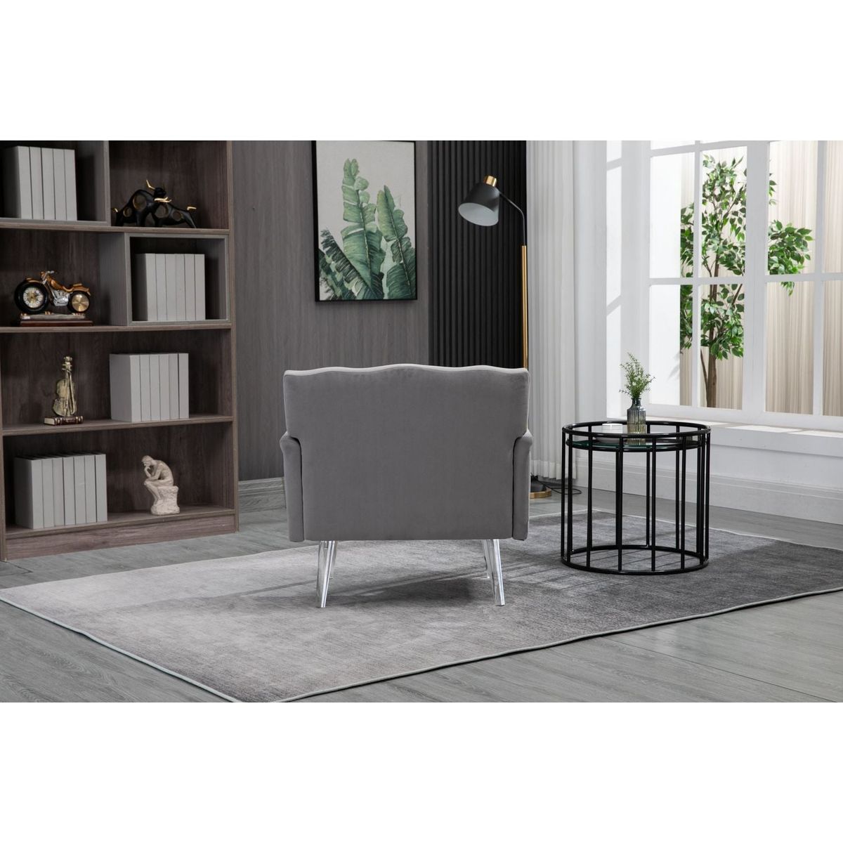 Accent Chair, Living Room Chair / leisure single sofa with acrylic feet