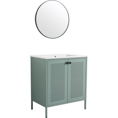 30 Inch Freestanding Bathroom Vanity With Ceramic SInk